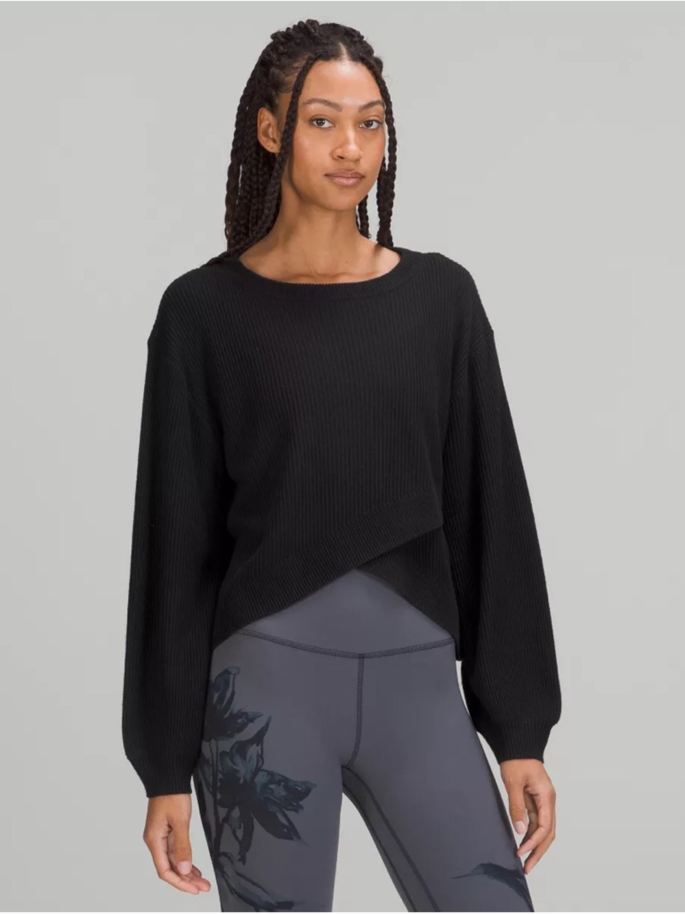 Lululemon Navy Womens Ribbed Pullover Sweater